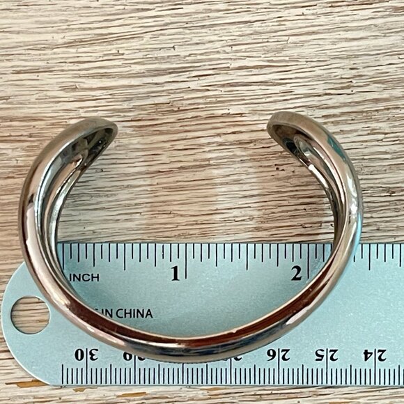 Tiffany & Co. Elsa Peretti Cuff Bracelet Open Center Ruthenium Charcoal Gray - Picture 9 of 11